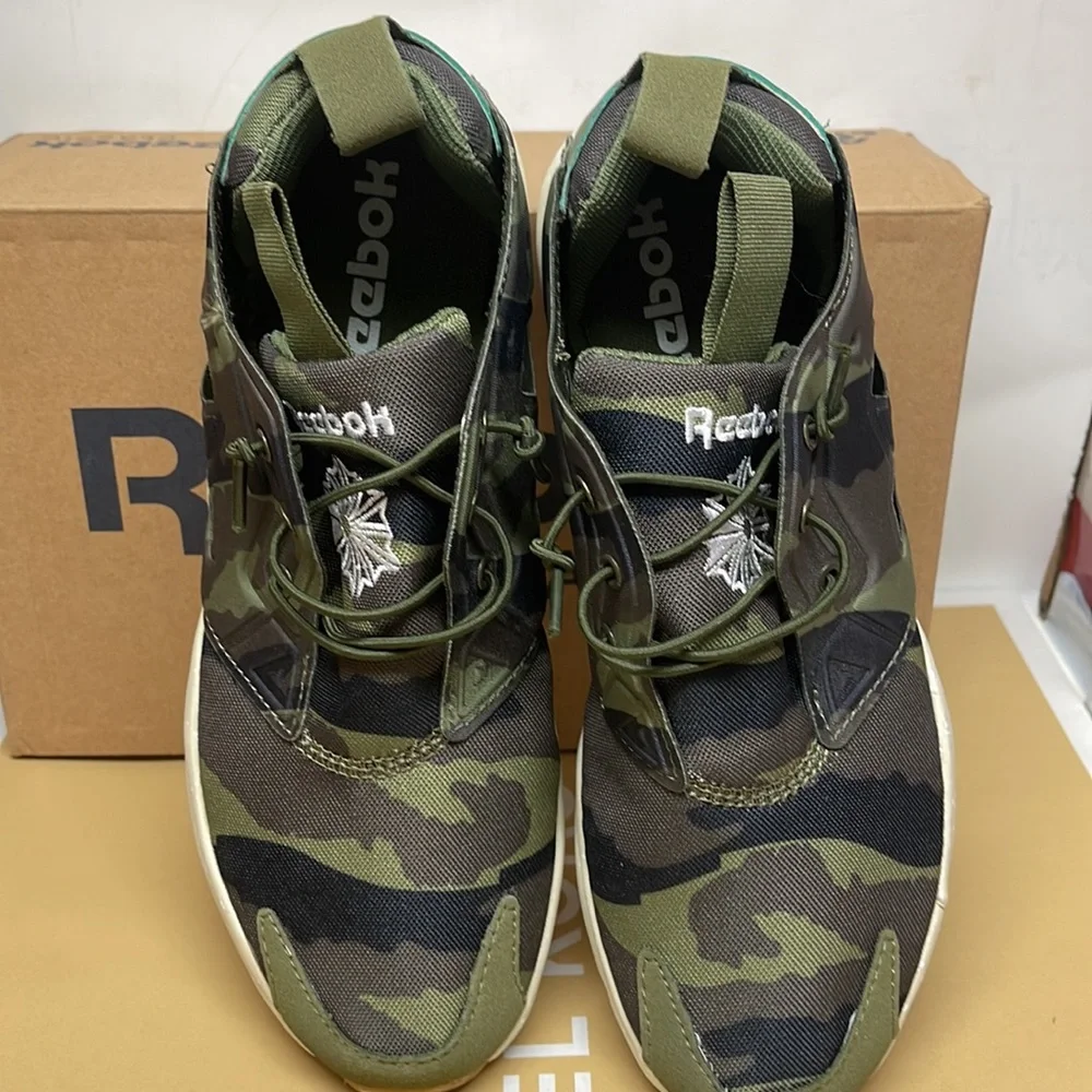 BNIB Men’s  REEBOK CLASSIC FURYLITE SR in The GreenFlower (Camouflage) - Picture 7 of 10